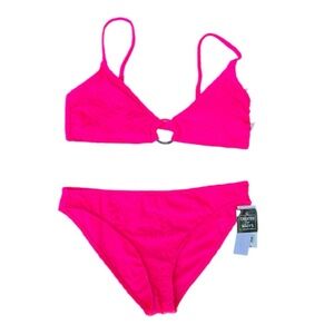 Salt + Cove Neon Pink Floral Bikini
